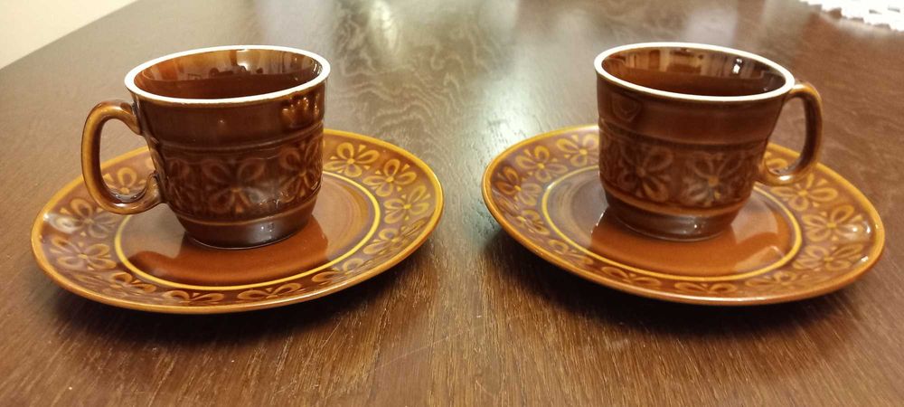 Porcelit Pruszków zestaw filiżanka plus talerzy Verina