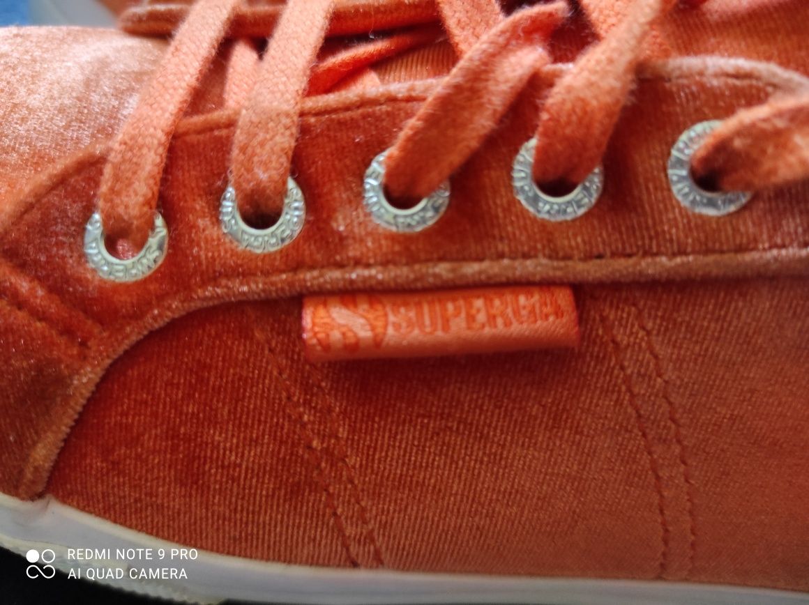 Sneakersy 36 unikatowy kolor pomarańczowe  Superga