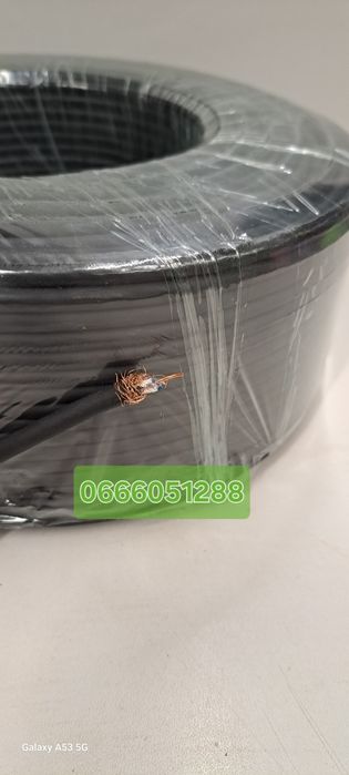 Кабель RG-58U Dialan RG58U CCA (черний) 0.8мм моно жила Бухта 100м