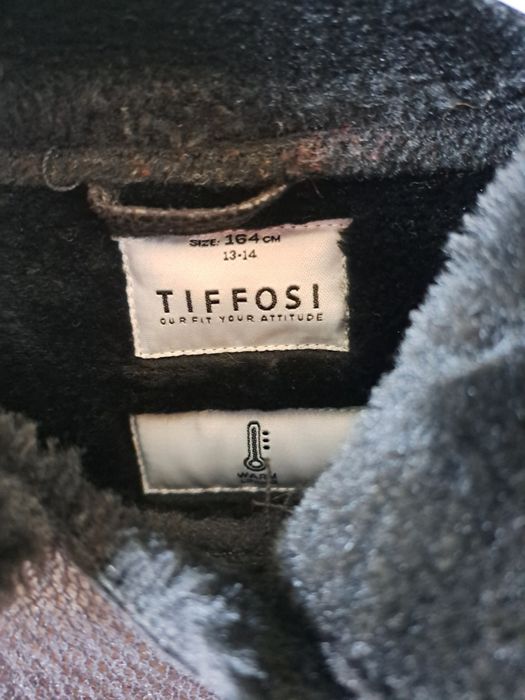 Casaco tiffosi preto com pelo no interior