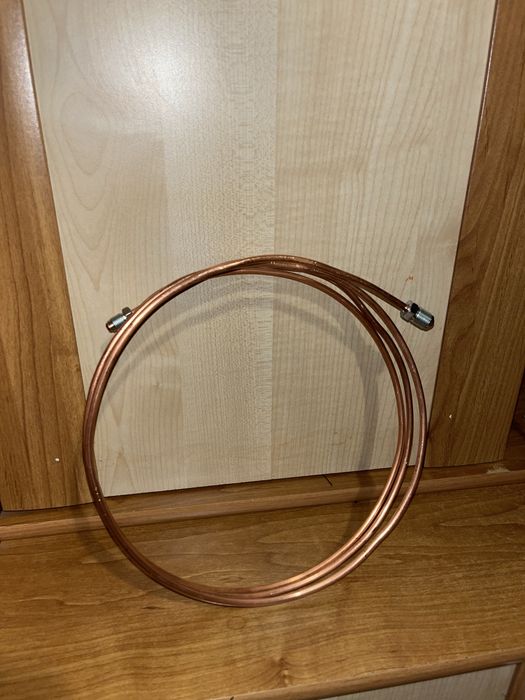 Трубка гальмівна мідна М12х1 - М10х1 2400 мм та 1980 мм