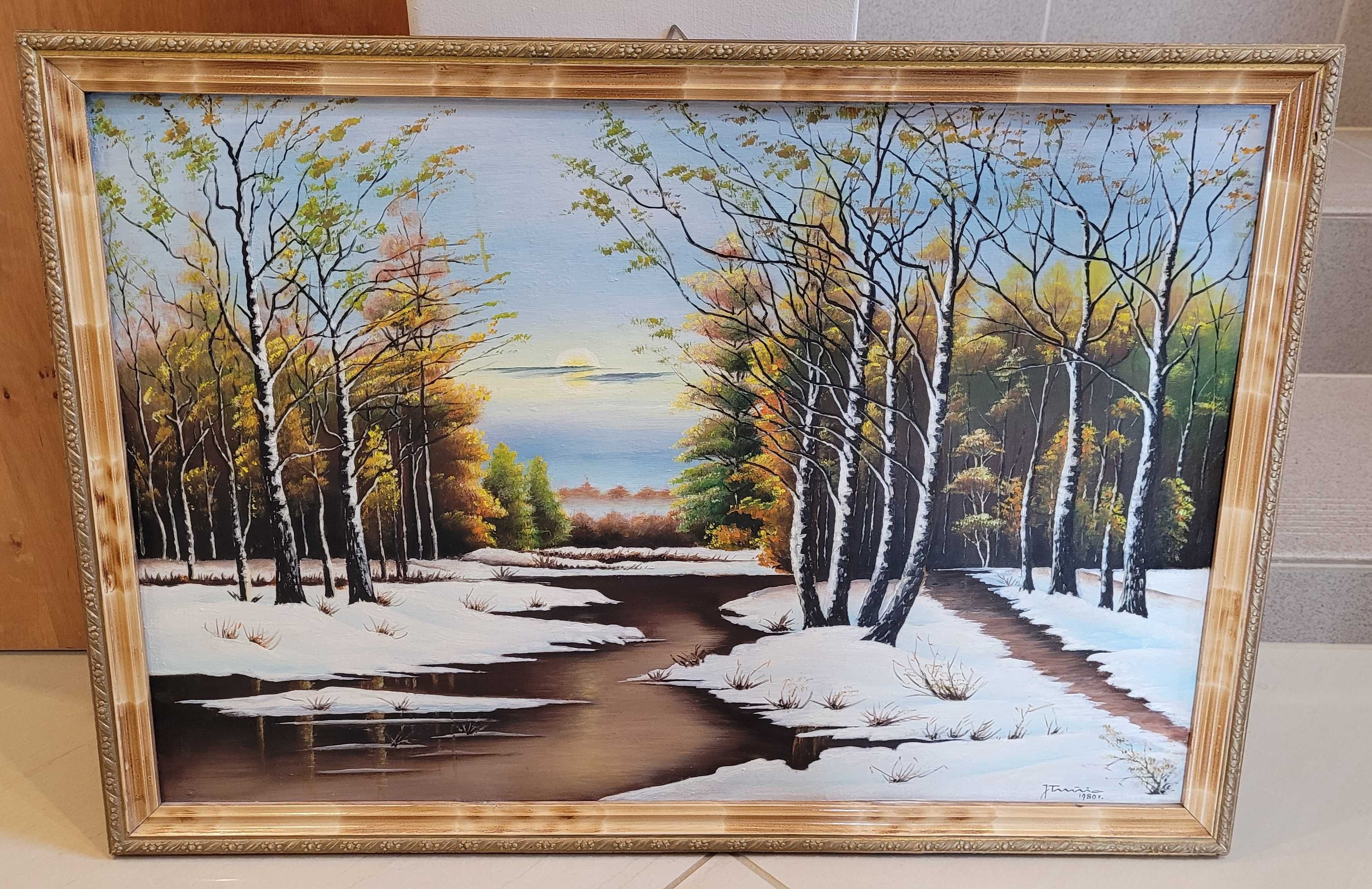 Obraz ojejny ręcznie malowany TUNIA