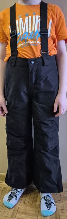 Spodnie zimowe narciarskie czarne CRIVIT (LIDL) 122/128