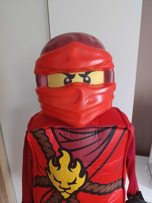 NOWY Strój kostium przebranie 3D LEGO NINJAGO KAI +maska 104/116 589