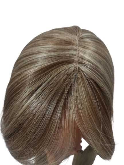 Długi topper z grzywką , dopinka maskująca , tupet Best Lukrecja sand