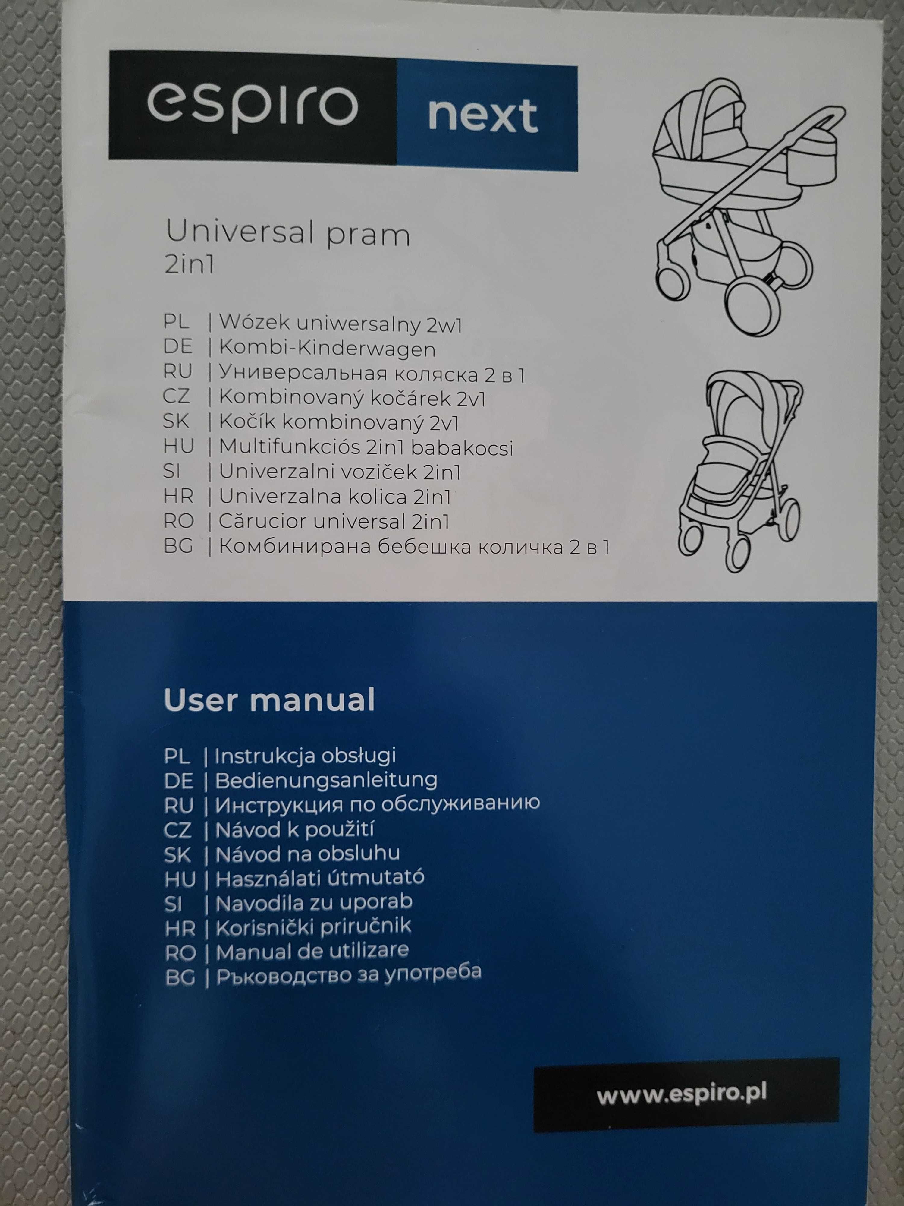Wózek espiro 2w1 uniwersal pram