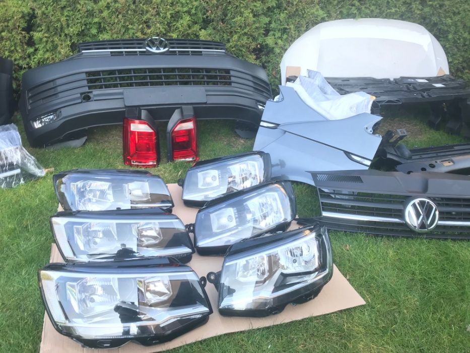 VW T6 zderzak. maski blotniki pasy lampy
