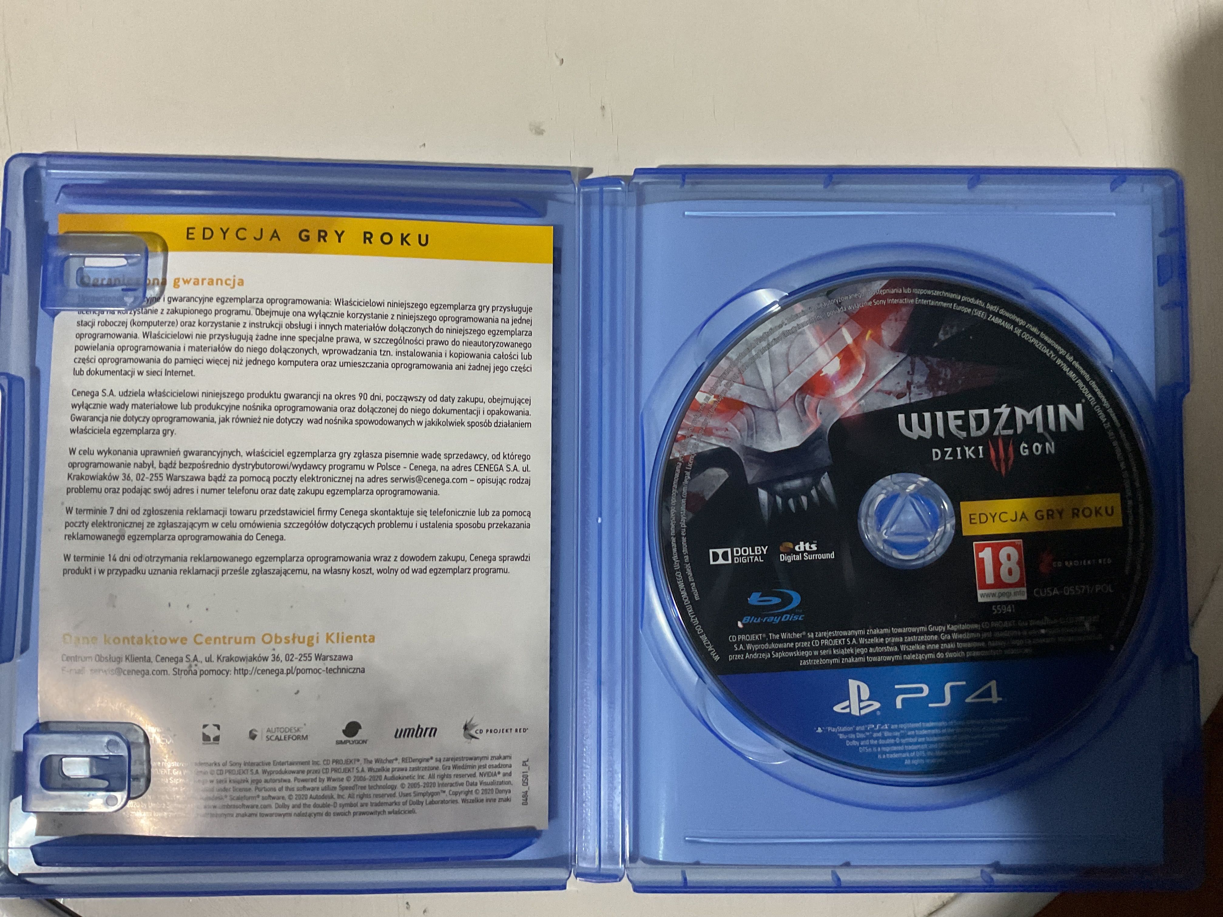 Wiedźmin 3 PS4 edycja gry roku