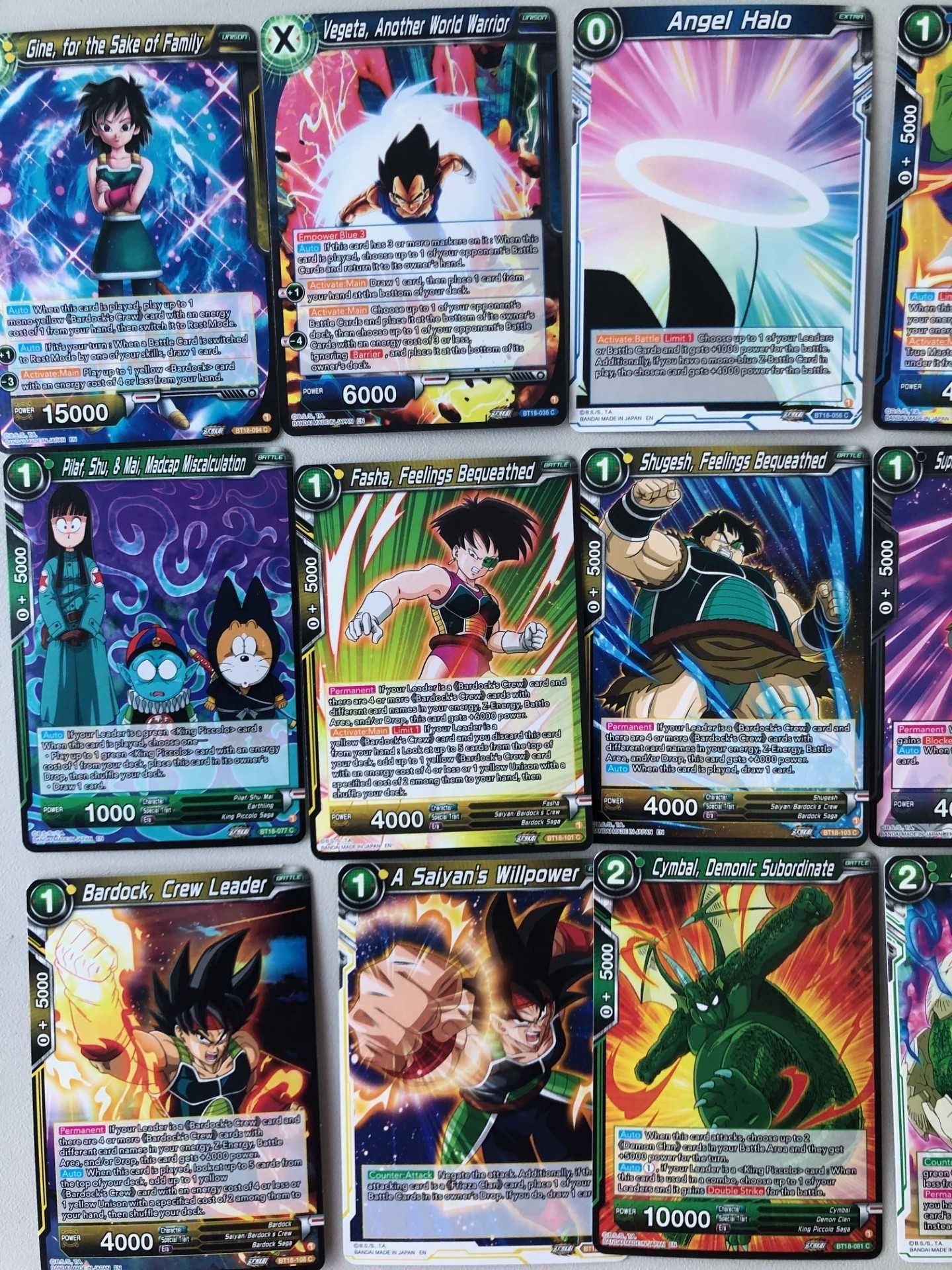 Lote Dragon Ball Super Cards Inglês/Original