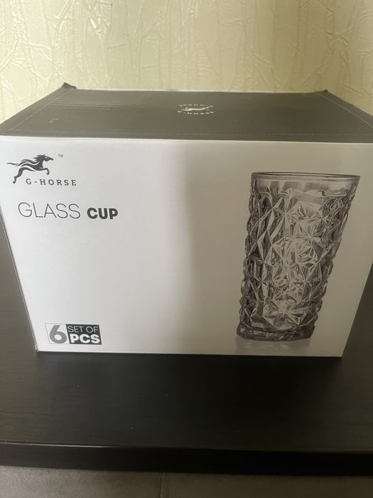 Набір красивих стаканів 6шт (скляні)