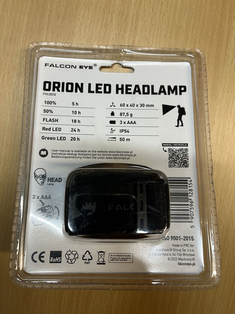 Latarka czołowa orion headlamp NOWA