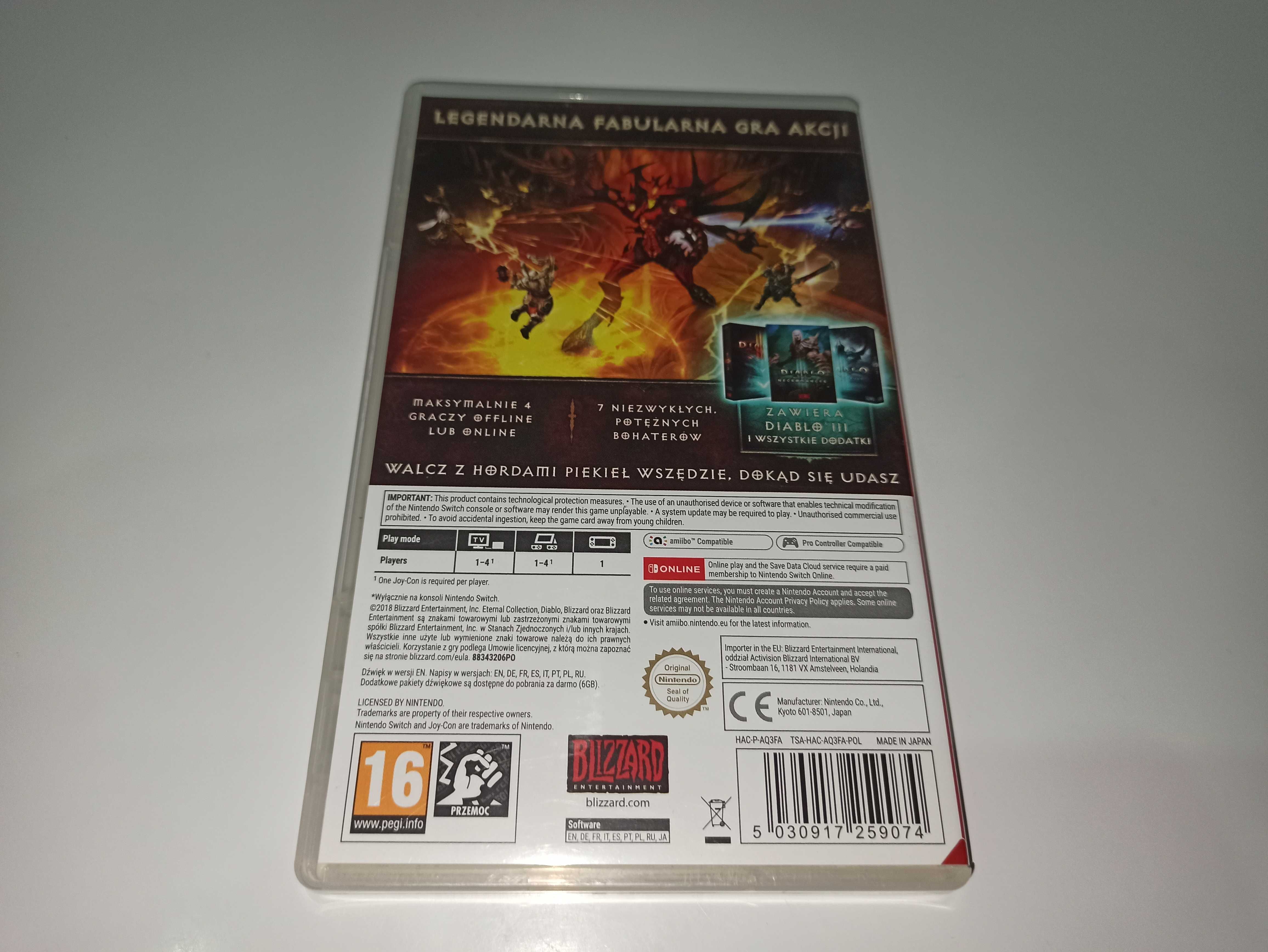 nintendo switch DIABLO III 3 REAPER OF SOULS PL po polsku ULTIMATE