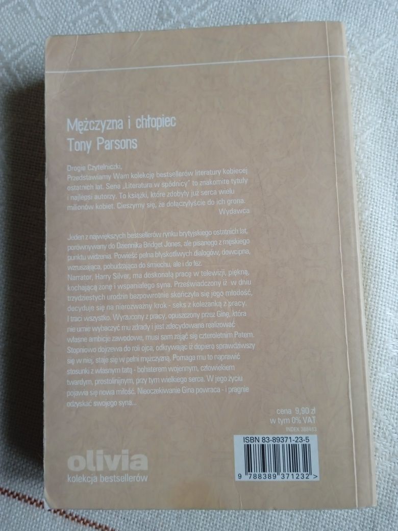 Mężczyzna i chłopiec. Tony Parsons. Literatura w spódnicy.