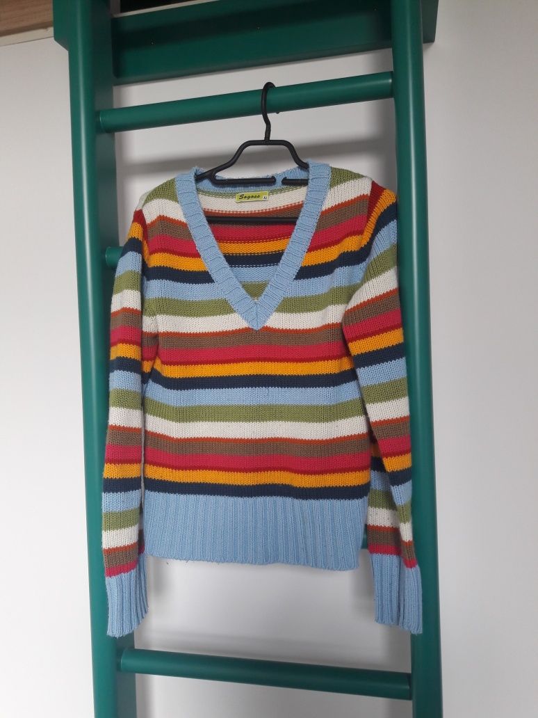Sweter kolorowy S