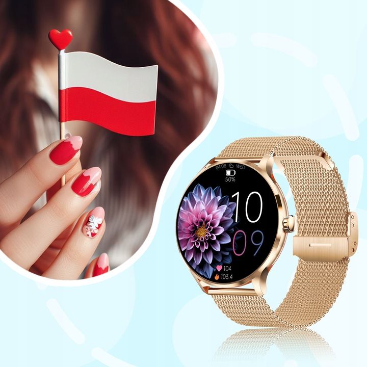 Smartwatch Zegarek Damski Menu Polskie Sport Puls Rozmowy Smart Watch