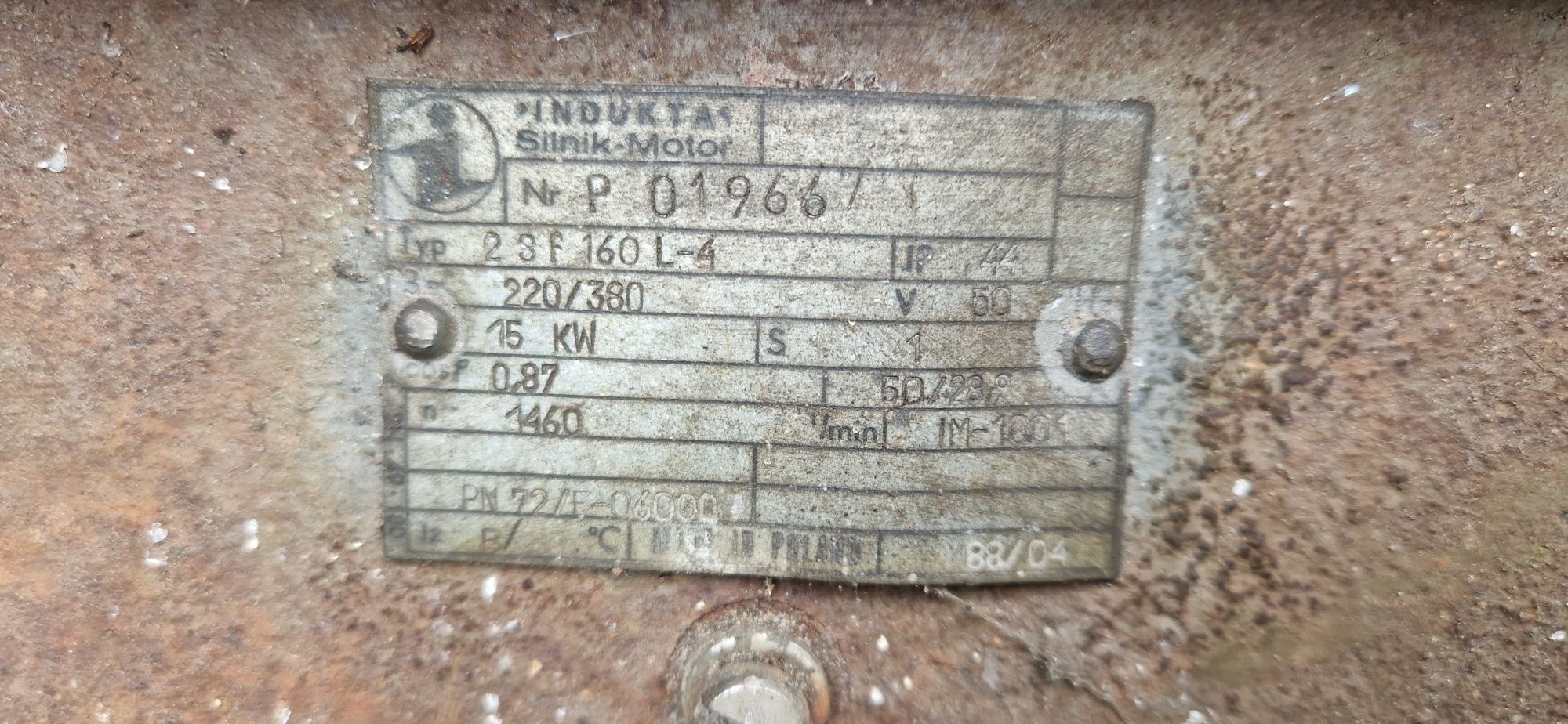 Silnik elektryczny Indukta 15KW 3F typ 23f160 L-4