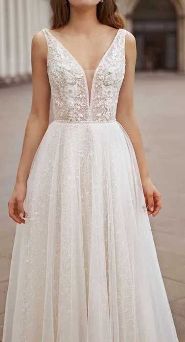 Suknia Ślubna Herms Bridal Dallas 2021 ecru  Welon GRATIS!
