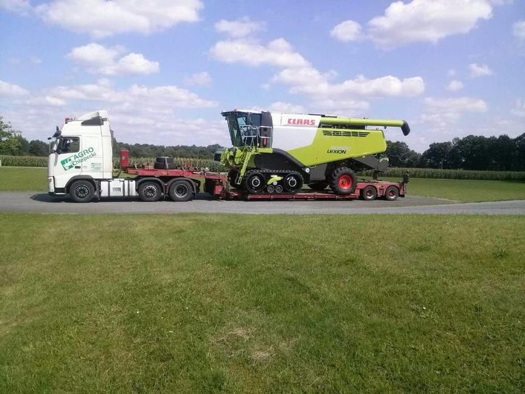 Transport maszyn, kombajnów Claas, New Holland, John Deere