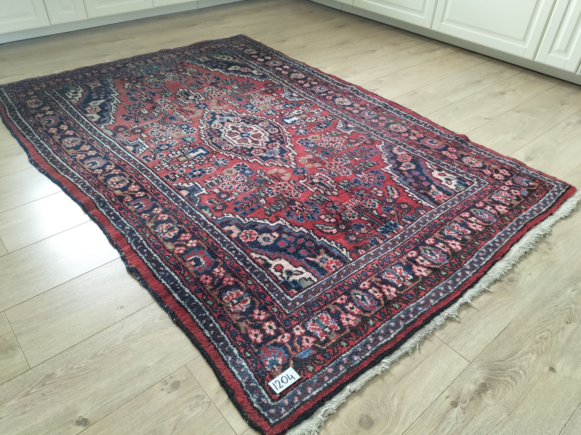 Przepiękny antyczny Irański wełniany dywan Hamadan 130x200cm nr 1204