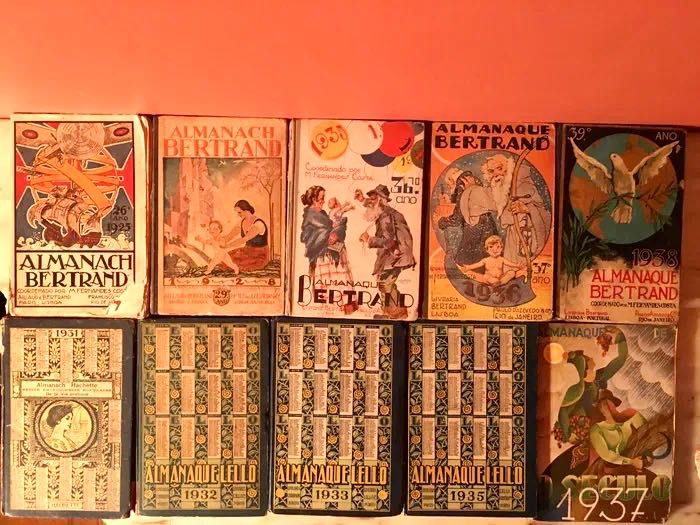 10 ALMANAQUES de 1925a 1938 - lote