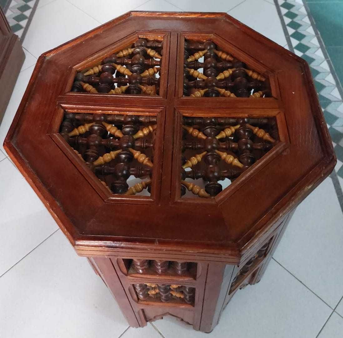 Mesa de chá em madeira maciça