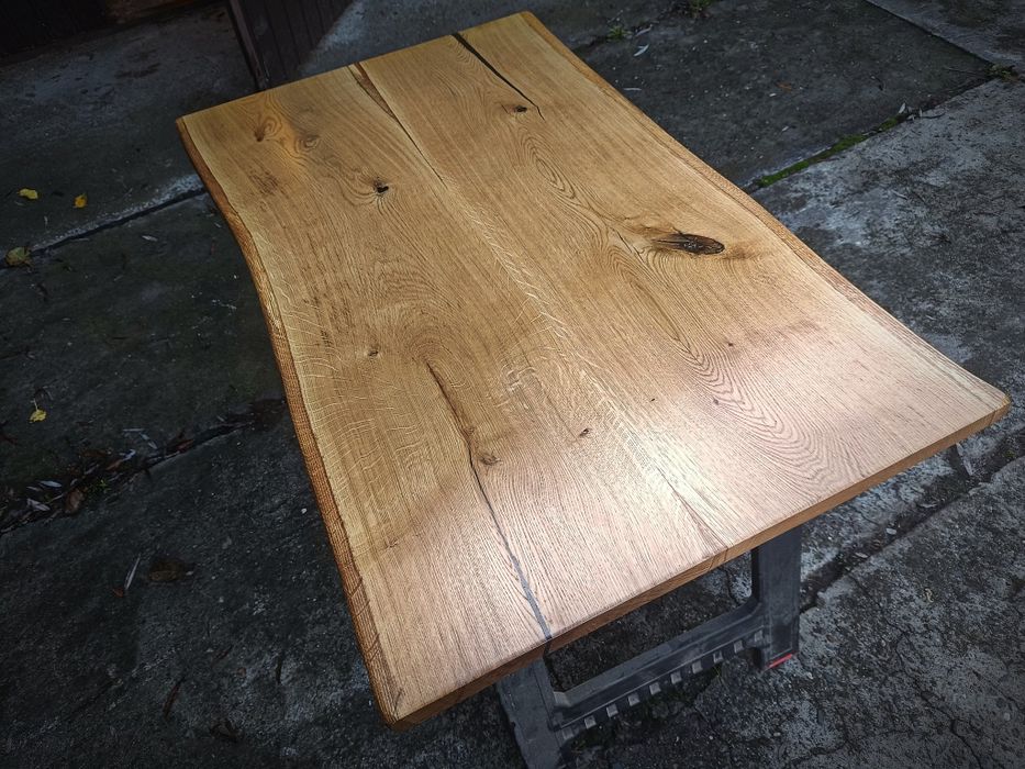 Blat dębowy 2 na stół biurko ławę Live Edge 127x75