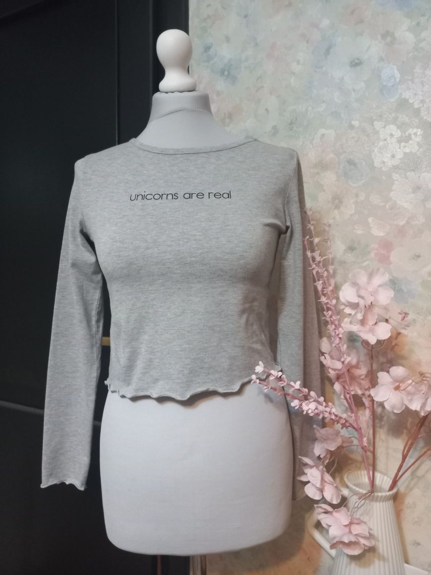 Crop top długi rękaw unicorns