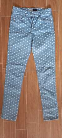 Jeans w kropki nowe xs W25 L32