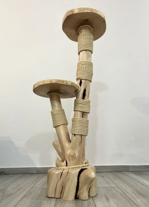 Naturalny Drapak Drapak Z Drewna Lina Sizalowa Slupek Do Drapania