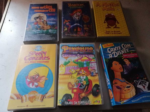 Cassetes VHS desenhos animados
