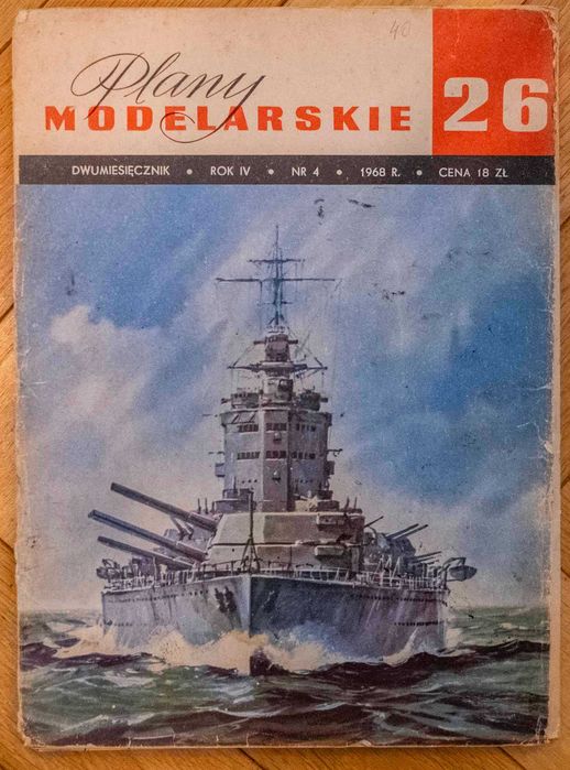 Plany Modelarskie 26 Pancernik HMS Rodney 1968 Rysunki Budowa Modelu