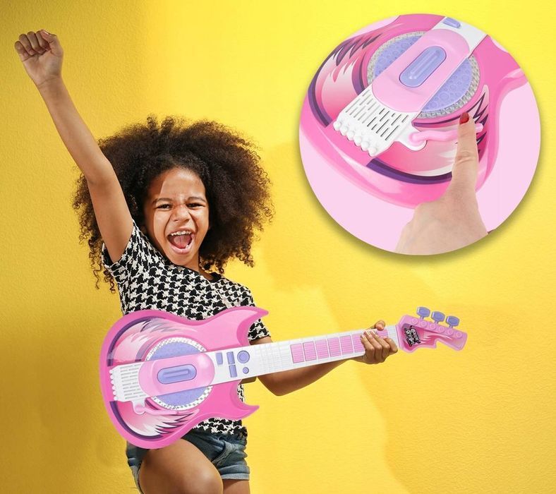 Gitara Elektryczna Rockowa+ Mikrofon Na Statywie