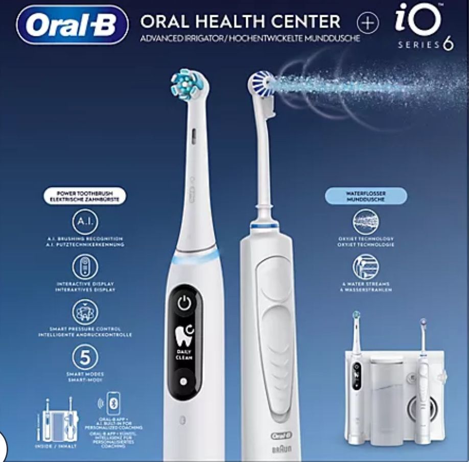 ORAL-B® Oral Health Center Munddusche und elekt. Zahnbürste iO6 im Set