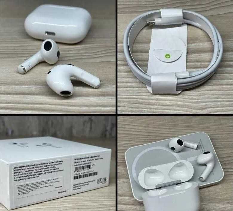 Бездротові навушники airpods 3 Lux якість + чехол у подарунок!!