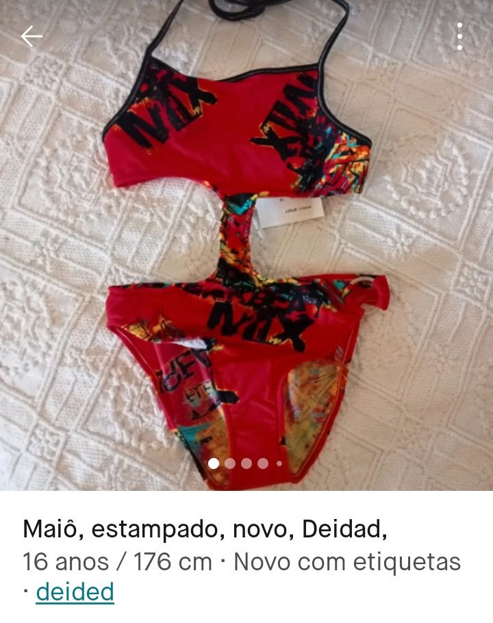 Maiô, novo, 15 euros cada umidade