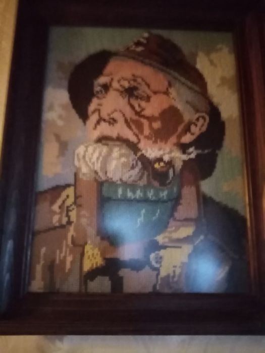 Stary obraz haftowany