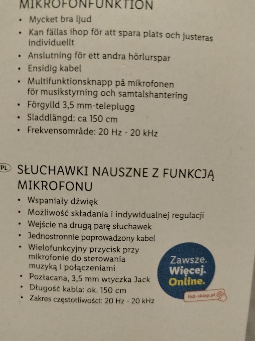 Słuchawki z mikrofonem