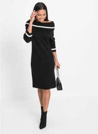 Nowa sukienka sweterkowa czarna dzianinowa sweter długi golf 34
