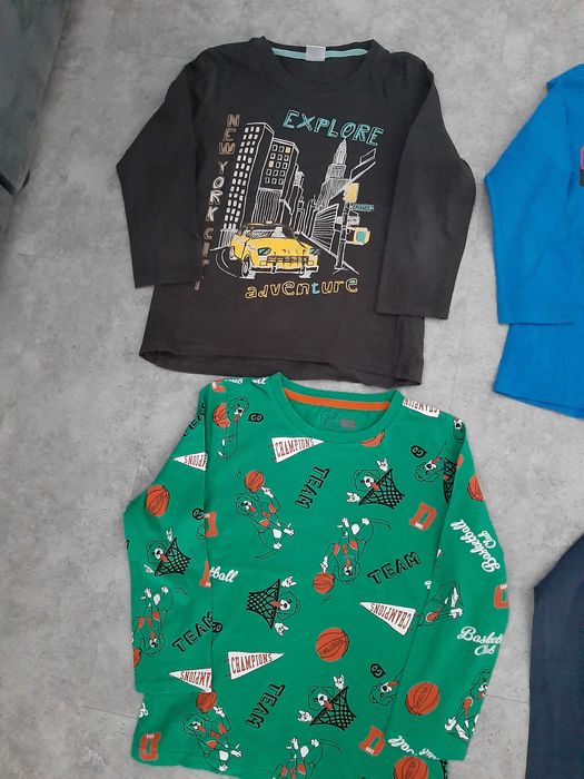 Bluzki z długim rękawem r.122 5szt