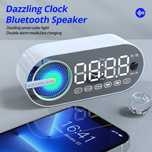 Głośnik Budzik Zegar Led Czarny Bluetooth FM