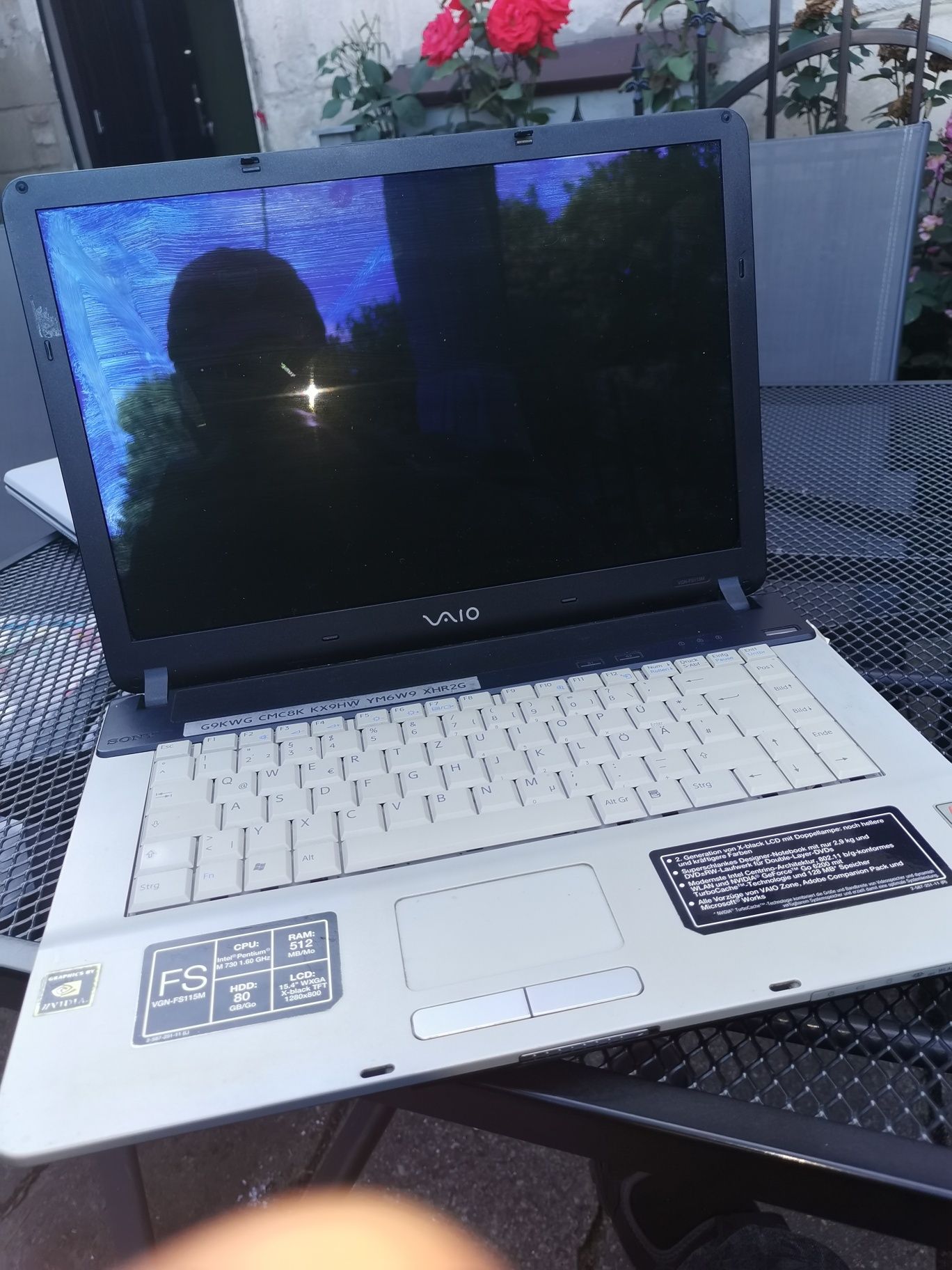 Sprzedam na części Sony Vaio VGN-FS 115m