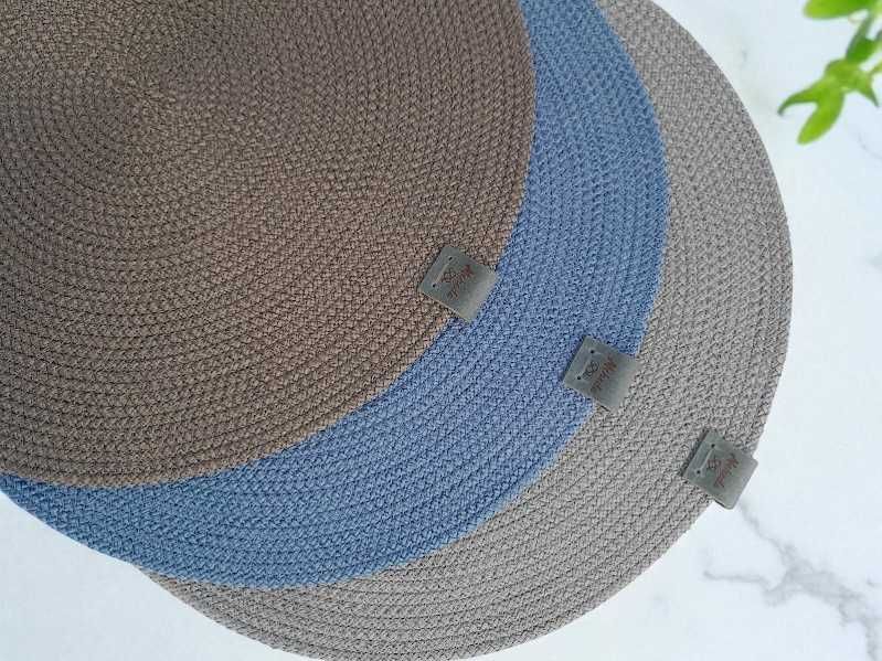 Набір з 6 шт. підтарільників 30 см сіро-блакитних і овального кошика