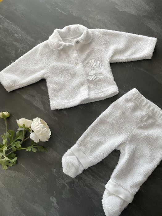 Komplet niemowlęcy Batyr 56 dwuczęściowy biały