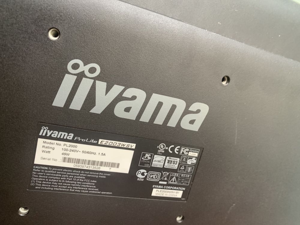 monitor iiyama prolite e2003WSV 20 cali