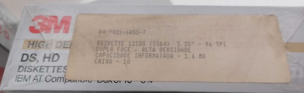 Disquetes de 5.25 , 3M e Dysan 100, cx de 10 un