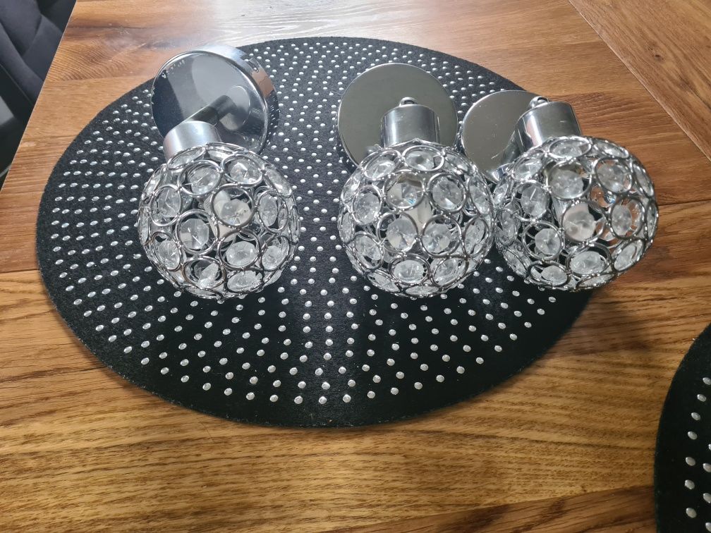 Lampa wisząca i trzy kinkiety