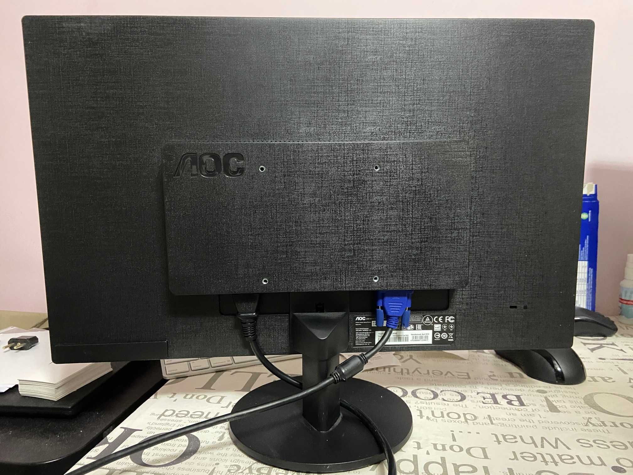 Монітор AOC E2270Swn 21,5" VGA 1920*1080 Full HD + кабеля (Ч-шт)