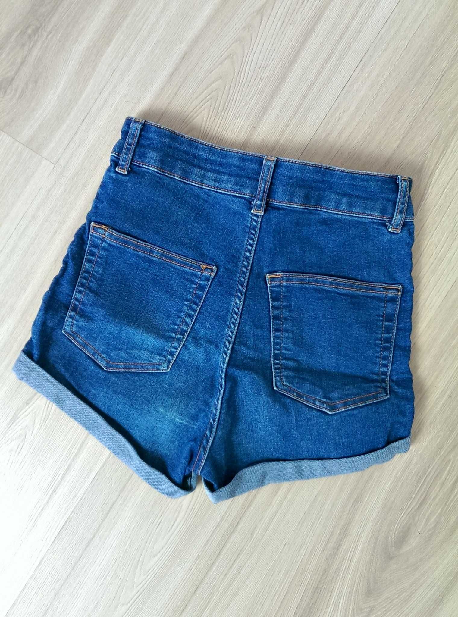 Szorty jeansowe krótkie spodenki dżinsowe niebieskie H&M 32