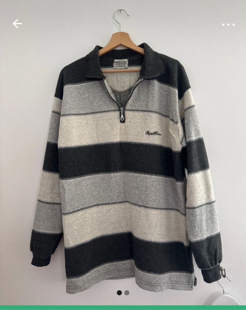 Dlugi Sweter w paski XXL Vintage