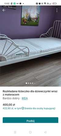 Łóżko Ikea dla dziecka